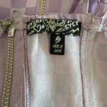 Dolls Kill  First Move Checkered Lace-Up Mini Dress Lavender Purple Size Small S Photo 6