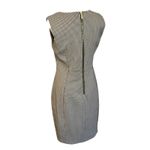 Calvin Klein Houndstooth Sheath Black White Sleeveless Dress Size 10 MSRP $89 Photo 2