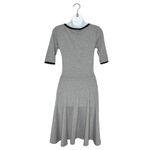 LuLaRoe Nicole Solid Gray Elbow Sleeve Fit & Flare Dress Photo 6