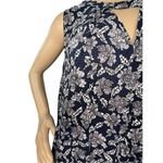 Umgee  Blue and White Floral Pattern Tank Style Babydoll Dress Photo 1