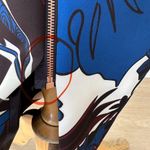 Ted Baker London Randela Blue White Woodblock Leaf Bodycon Midi Dress | Medium Photo 15