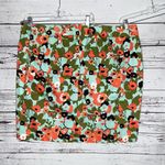 Lane Bryant Size 28 Garden Floral Print Cotton Blend Straight Pencil Skirt Photo 2