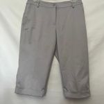Peace of Cloth Bermuda Womens Short Sz 6 Preppy Career Stretch Cuff Trouser Gray Photo 9
