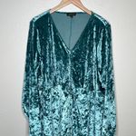 Lane Bryant teal green crushed velvet babydoll tunic top size 22/24 Photo 1