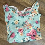 Almost Famous  Floral Knit Back Tie Split Back Top w/ Lace Detail Size M Photo 4