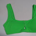 Aerie  Scoop Neck Green Women's Textured Bikini Bra Top  Size XS Photo 1
