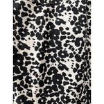 J. Crew Ruffled Neck The Perfect Shirt‎ Snowcat Print Size XS Black Photo 9