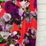 Nanette Lepore  Red Floral Sheath Dress Sz 8 Photo 1