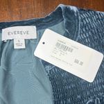 Evereve  Women’s Yana Velvet Ruffle Top in Blue Size S NEW Smocked Blouse Boho Photo 2
