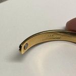 24K Gold Electro Plated Women’s Metal Costume Bangle Bracelet Two Tone Photo 4