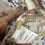 Fig And Flower Dress Womens Medium White Floral Paisley Boho Rayon 3/4 Sleeve Photo 5