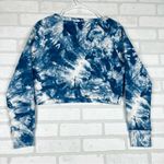 Balance Athletica Essence Cropped Tie Dye Sweatshirt S Blue Long Sleeve Logo Photo 9