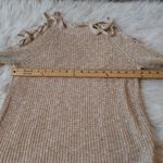 Cloud Chaser Size Small S Light Cream Knit Criss Cross Shoulders Sweater Photo 2