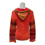 India Boutique Multi Color Women’s size M/L front zipper Rust hoodie Jacket Orange Size M Photo 2