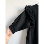 Umgee  Dress Women's Small French Terry Rag Raw Ruffle Sleeve Hem Whimsical Photo 6