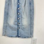3x1  Light Wash Denim Button Front Midi Jean Skirt Womens 26 Coastal Cowgirl Photo 2