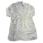 ZARA  Dress Womens Small White Tunic High Neck Ruched Mini Elegant‎ Photo 1