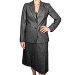 Evan Picone Vintage Two Piece Wool Skirt Suit Gray Vintage Size 8 Modern Size 0 Photo 1