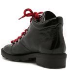 Schutz NEW  Niceia Patent Leather Hiking Ankle Boot Black Red Photo 3