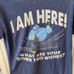 Disney Parks Aladdin Genie Two Wishes T Shirt Mens S Blue White Retro Funny Photo 2