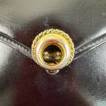 Gucci Vintage  Black Leather Flap Chain Shoulder Handbag Evening Bag Authentic Photo 15