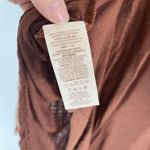 Free People  Saheli Embroidered Mesh Top Brown Sz S Brown Tunic Boho Cowboy Photo 8