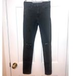 Just Black JB Slit Knee Skinny Jeans Sz 24, Stretch, Ankle, Faded Black, Pockets Photo 1