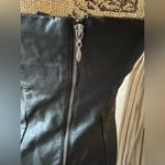 Wild Fable  Dress Small Faux Leather Black Short Body Con Spaghetti Strap Photo 5