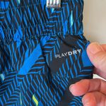 Reebok Colorful Royal Blue Black Print Performance Athletic Shorts Photo 6