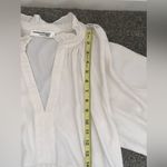 Amanda Uprichard  Saffron Midi Crepe Shift Dress in Ivory Off-white Size XL Photo 11