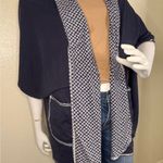 Lucky Brand Women's Kimono Shawl Navy Boho Reversible XL. #244 Photo 7