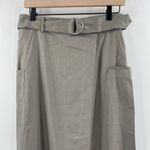 Modern Citizen NEW  Devon Skirt Size Medium Belted Midi Linen Blend Taupe NWOT Photo 7