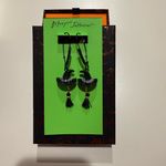 Betsey Johnson  Glittering Black Witch Hat Earrings Photo 1