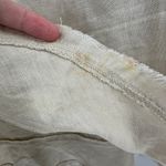 For Cynthia Cream Elastic Waistband Frayed Hem A-Line Linen Skirt Size Large Photo 8