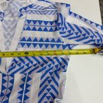 Chic Blue and White Geometric Mini Summer Women’s Dress size S Photo 6