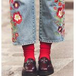 Free People NWT x Hansel From Basel Super Scrunch Solid Socks in Candy Red Photo 3