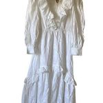 Rhode Resort maxi white dress size S lips print C10 Photo 0