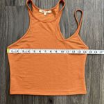 Et Clet  Asymmetrical High Neck Sleeveless Orange Tank Top Size Medium Photo 1