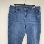 Dress Barn Blue Mid Rise Ankle Skinny Jeans Womens 20W Lace Up Ankle Y2K Zip Fly Photo 1