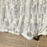 Ivory Lace Sheer Top Long Sleeve M White Size M Photo 4