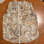 Carolina belle Boho Chic Paisley Ruffle Blouse Photo 2