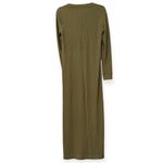 Old Navy  size small hunter green long sleeve ribbed maxi dress relaxed fit Photo 6