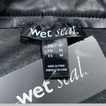 Wet Seal Black High-Rise Straight Leg Black Faux Leather Pants Medium NWT Photo 4