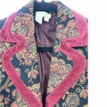 Territory Ahead | 8 / M | tapestry jacket velvet trim Blazer Floral Womens Red Photo 1