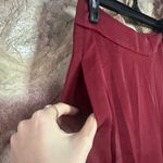 Commense Oversized Satin Wide Leg Dress Pants burgundy size M Purple Size M Photo 2