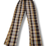 Pants Size 0 W20"xL26" Womens Free People Cropped Flared Pants Plaid Pants Photo 0
