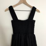 Ganni  Pleated Georgette Flounce Smock Midi Dress Black Womens Size 32 New Photo 8