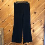 Minnie Rose  cotton blend wide leg flare black pants Photo 2