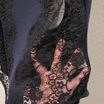 Urban Outfitters Lace Black And Navy Blue Bodysuit Photo 5