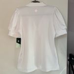 Tuckernuck  Sport White Puff Sleeve Performance Jersey Caroline Polo Photo 3